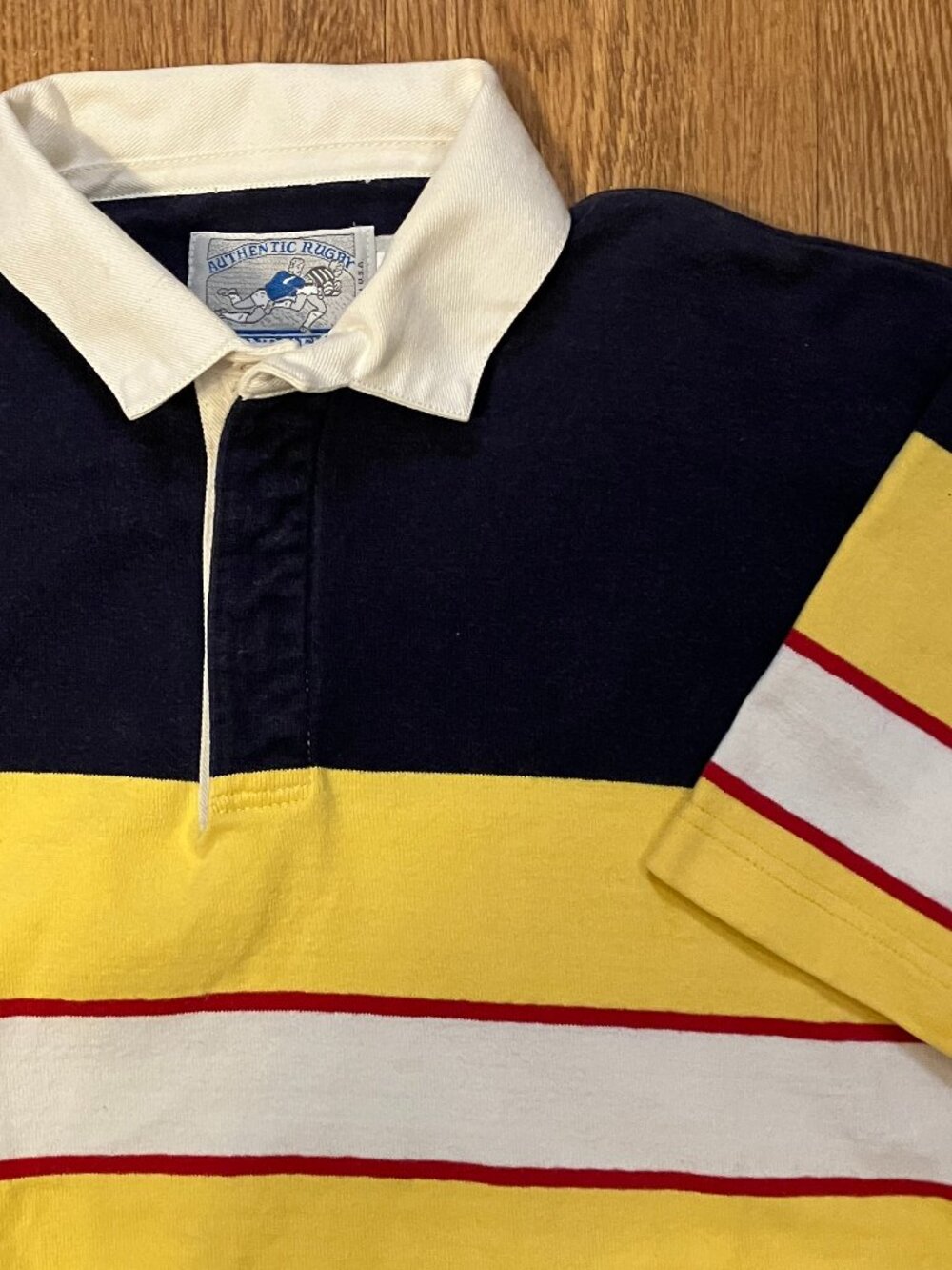 VTG 90s Lands End Authentic Rugby Shirt Made in USA